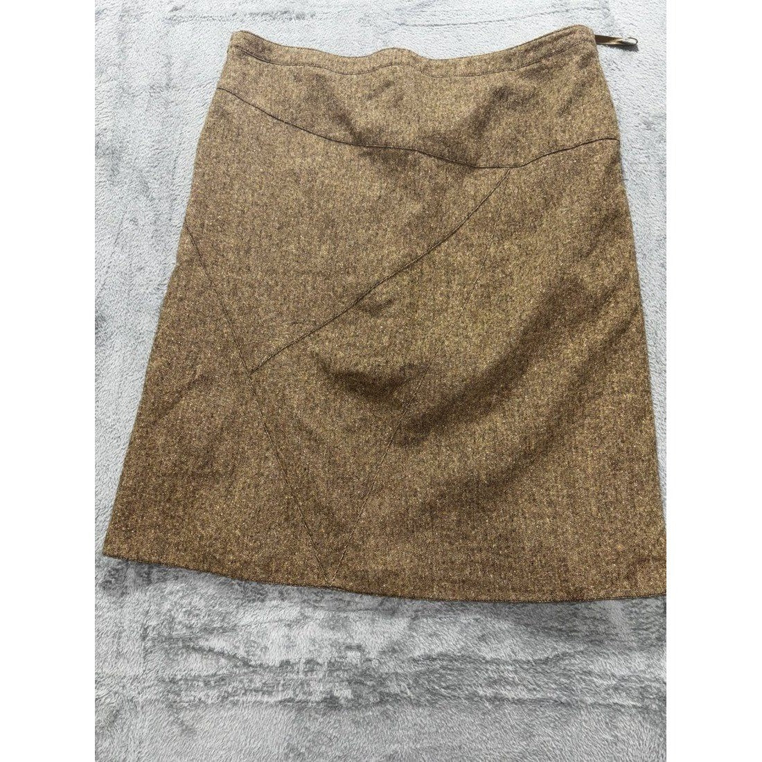 Women's Brown Tweed Wool Blend A-Line Skirt Size 12, photo 11 of 11