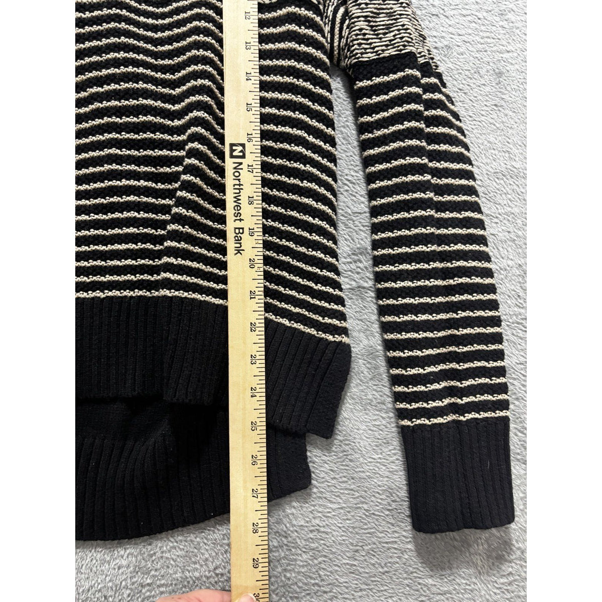 Maurices Womens L Black Tan Fair Isle Cowl Neck Sweater Cozy Casual
