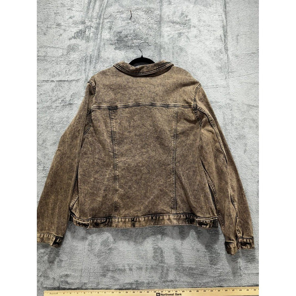Time and Tru Women's Brown Denim Jacket Size XXXL, photo 7 of 9