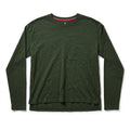 Bombas Womens S Dark Green Pima Cotton Long Sleeve Crewneck Tee