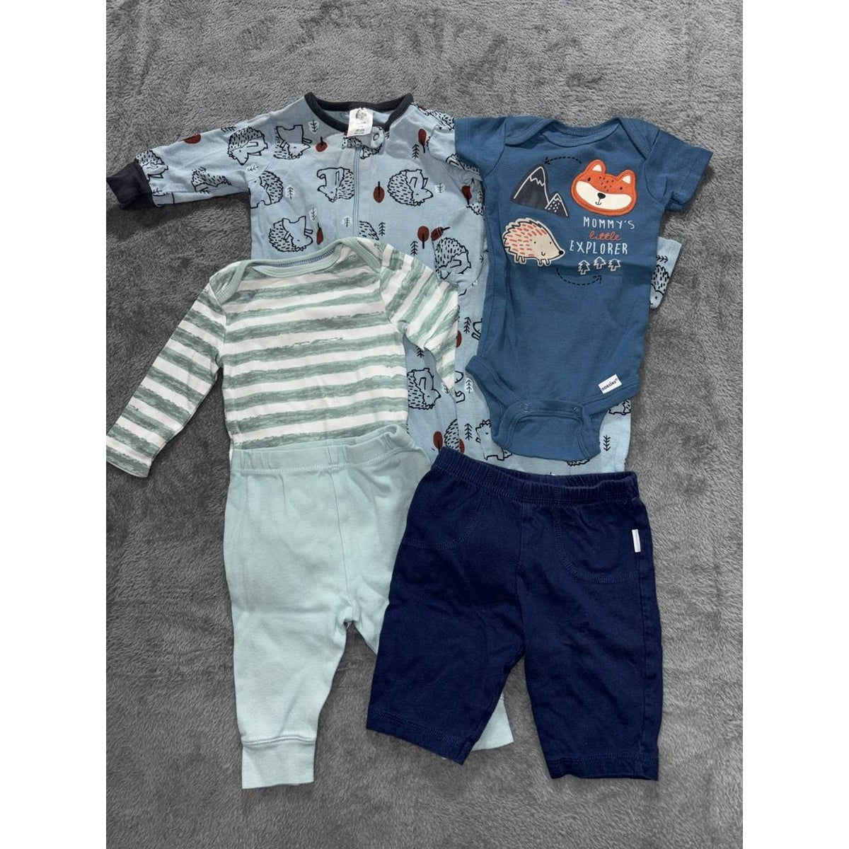 Gerber Cloud Island Baby Boy Lot 6 Pieces 0-3M