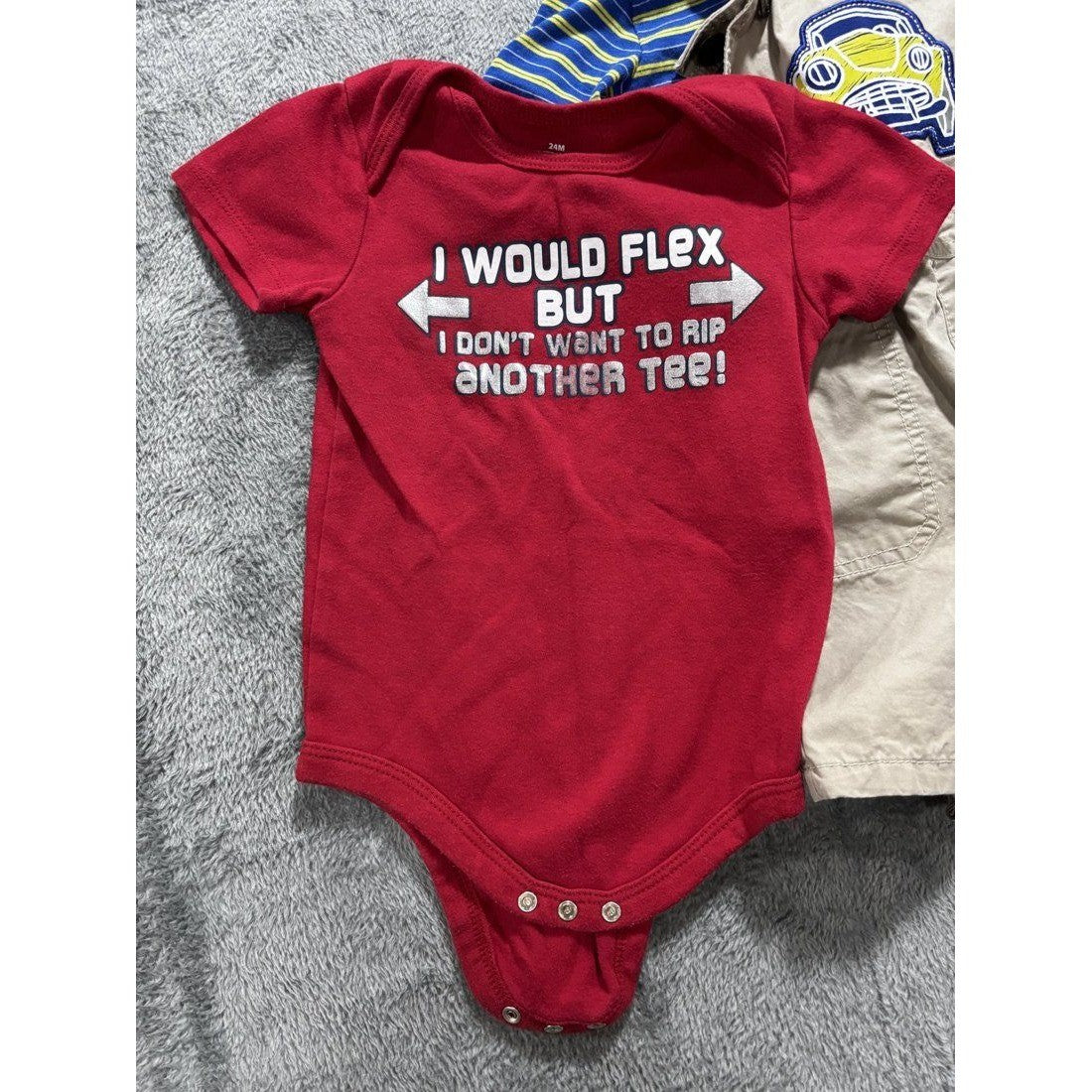 Baby Boy Tees Bodysuits Shortalls Lot 5 Pcs 24M, photo 6 of 9