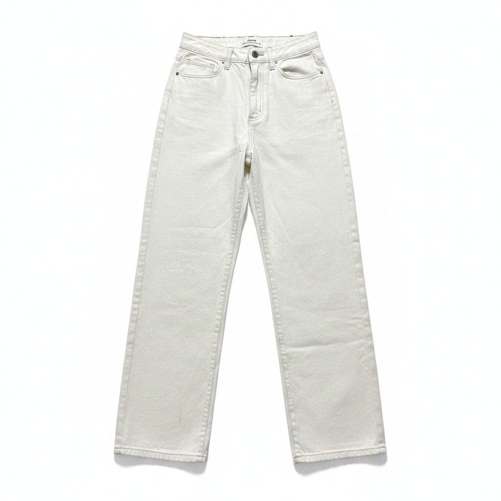 Cotton On cream loose straight jeans