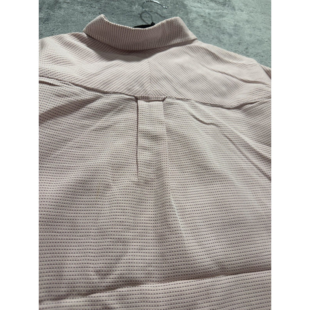 Bugatchi Uomo Mens XL Pink Textured Button Down Dress Shirt Casual