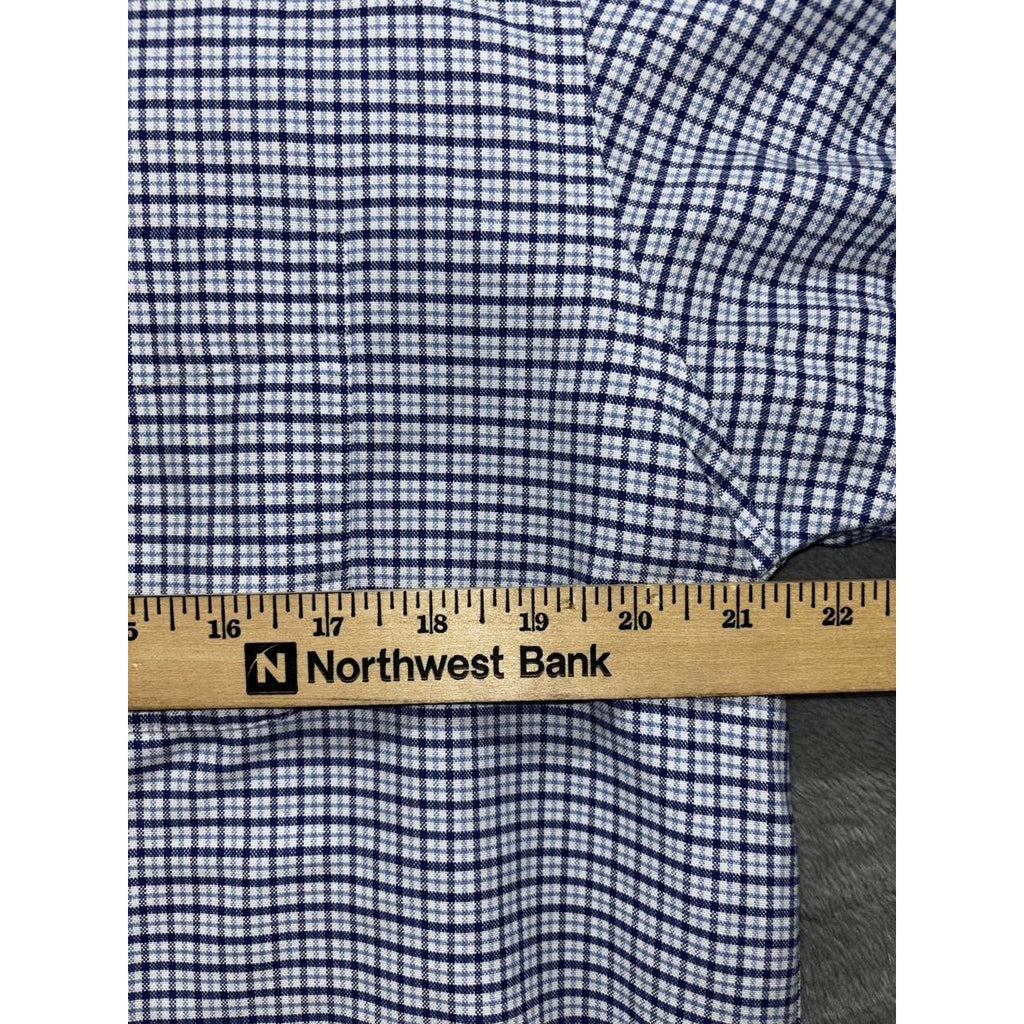 L.L. Bean Men's Blue Check Dress Shirt Size 16-33, photo 4 of 8