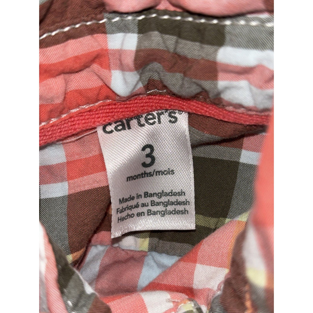 Carter's Just One You Baby Boy 3M 8 Piece Bundle Bunting Sleeper Plaid Pants