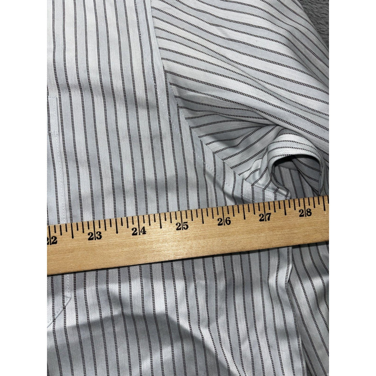 Johnston & Murphy Men's Gray Stripe Shirt Size XXL, photo 8 of 9