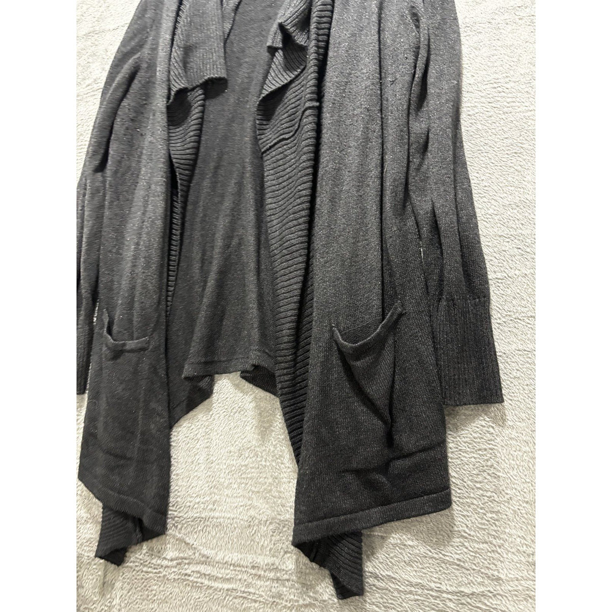 Old Navy Maternity Womens XL Charcoal Gray Open Front Waterfall Cardigan Casual