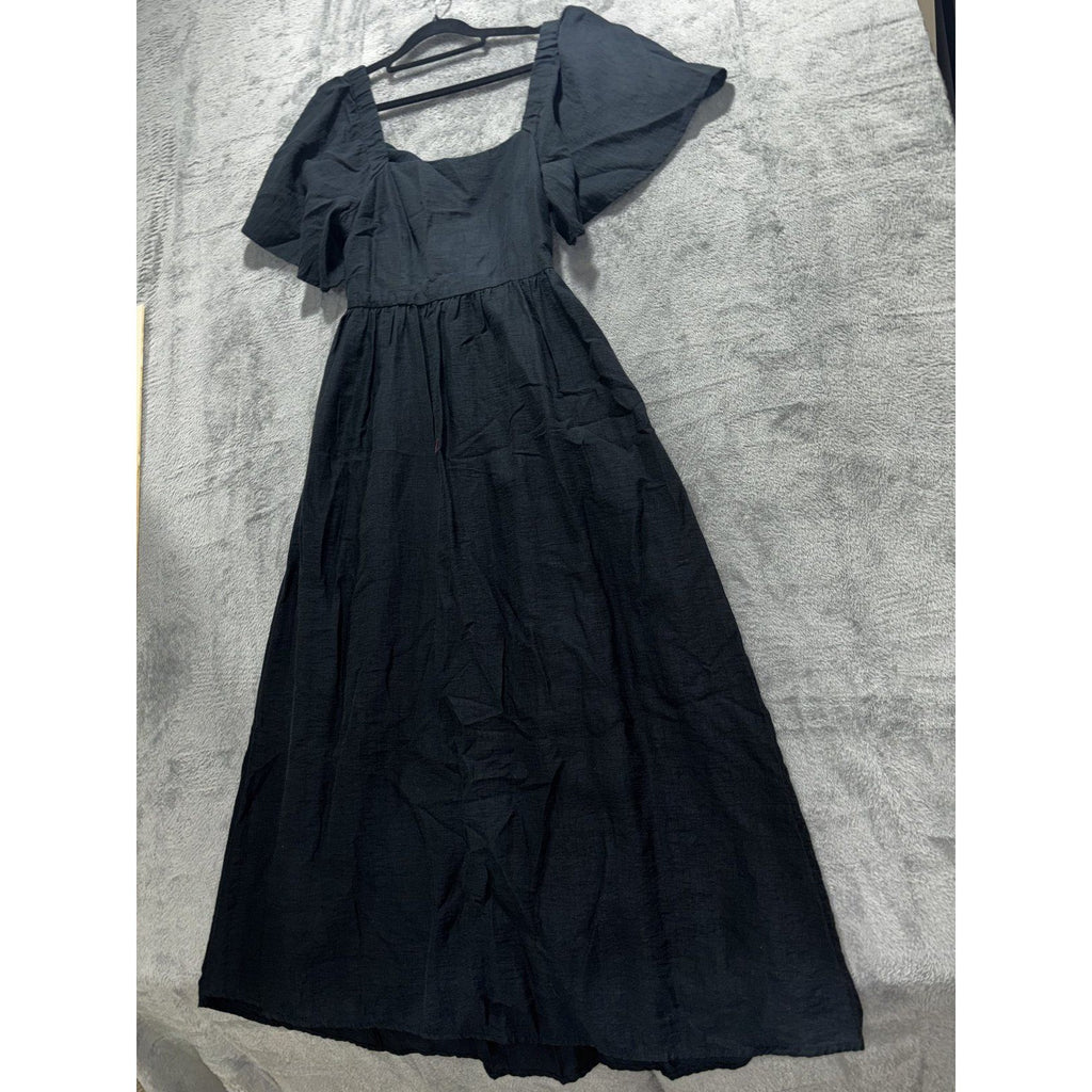 A New Day Women's Black Flutter Maxi Dress Size S, photo 2 of 13