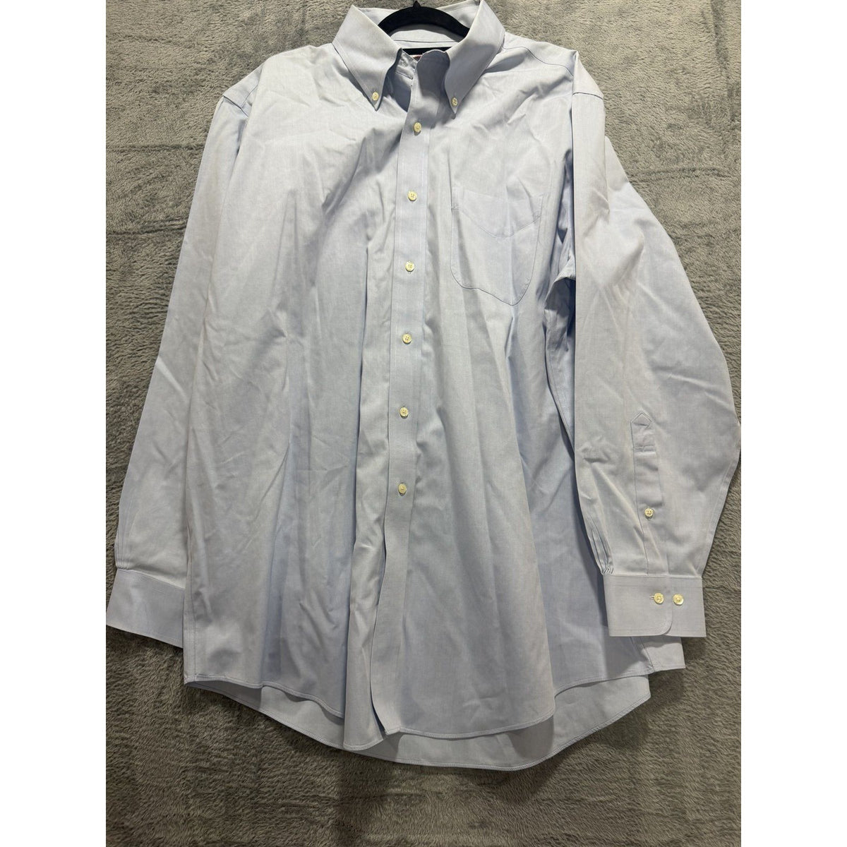 Brooks Brothers Mens 17-4/5 Light Blue Non-Iron Button Down Dress Shirt Preppy