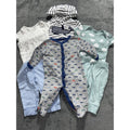 Carter's Baby Boy 3M 6 Piece Bundle Hoodie Sleeper Bodysuits Pants Blue Gray