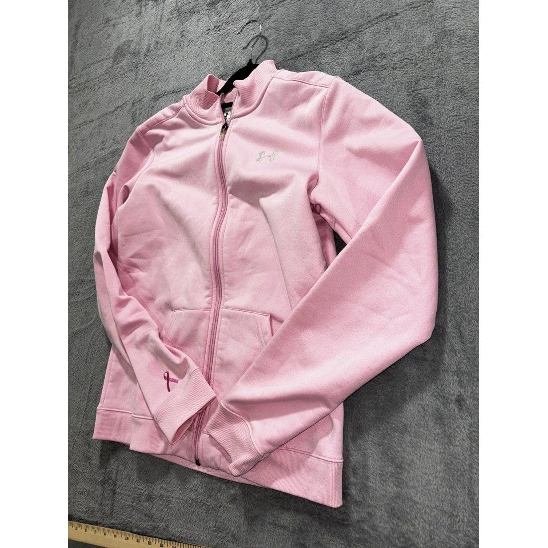 Under Armour Women's Pink Full Zip Jacket Size L, photo 2 of 9