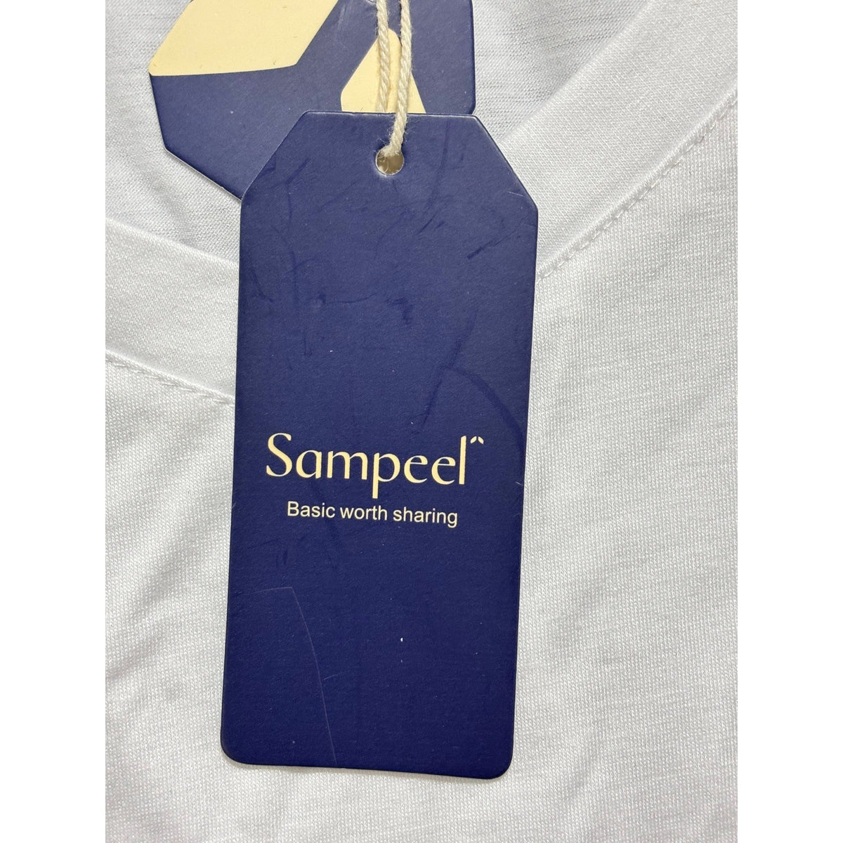 Sampeel 2XL White Womens Tank Top V-Neck Casual Minimalist NWT