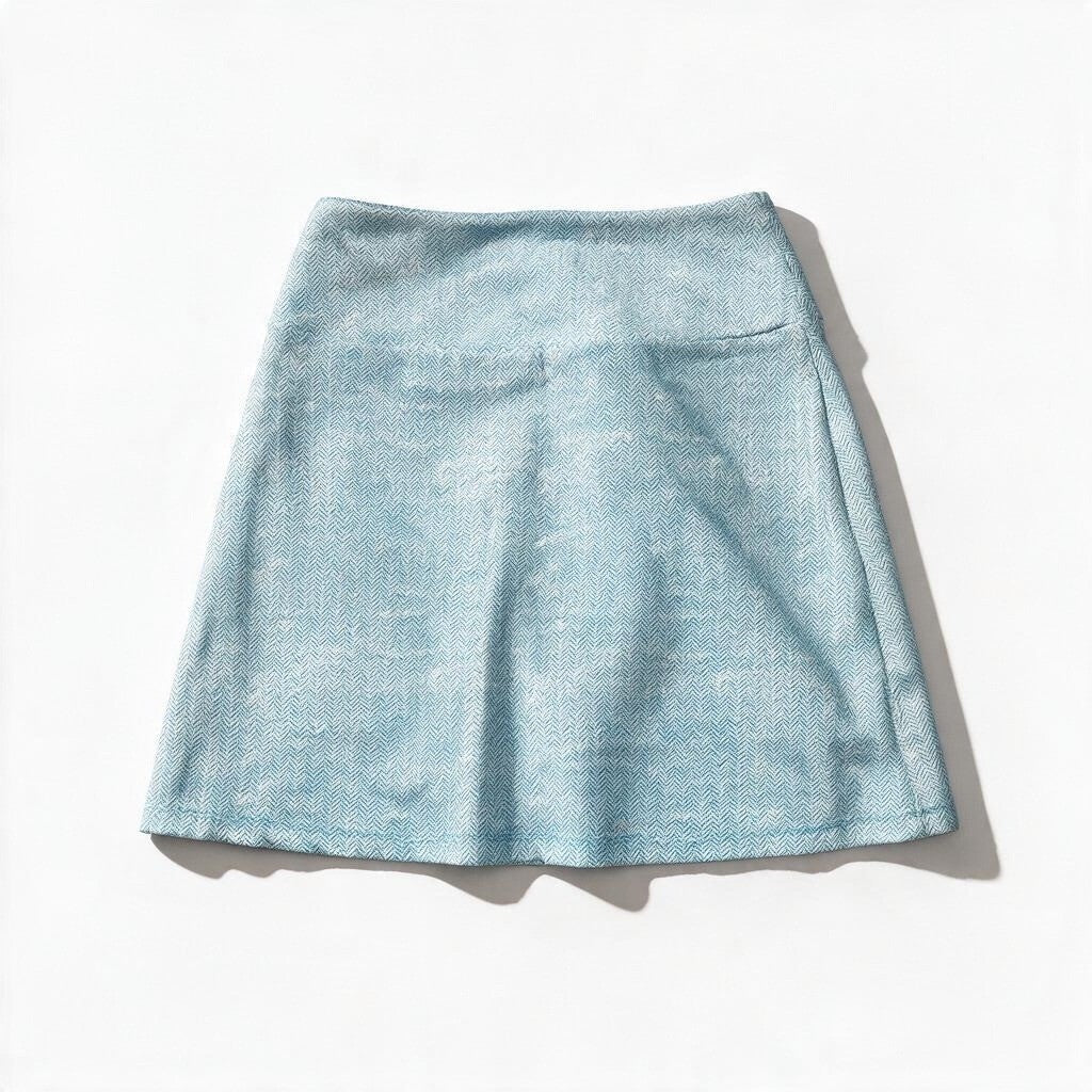 Teez-Her Women's Light Blue Herringbone Skort Size S