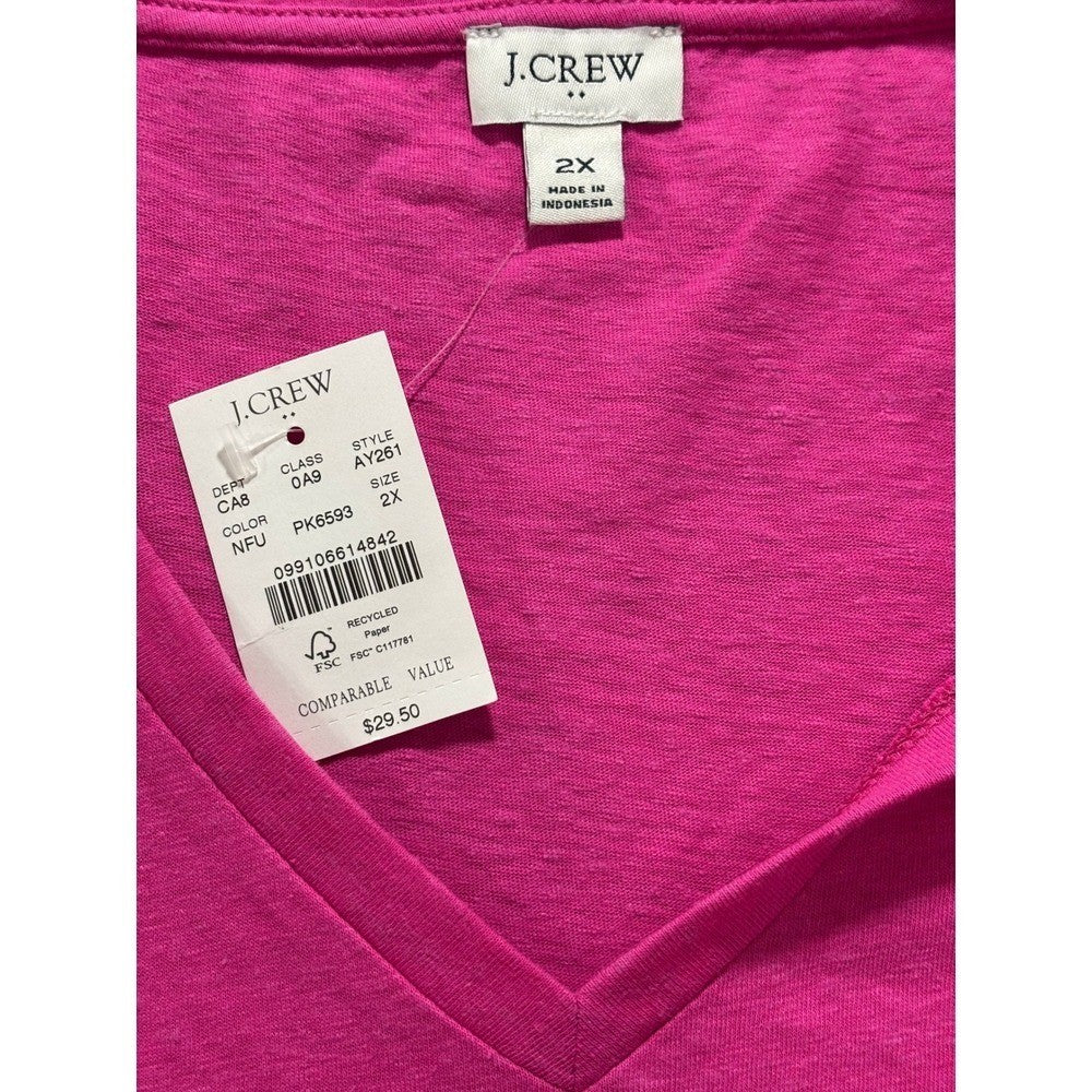 J.Crew Women's Pink Green V-Neck Tank Top Lot 2 2X, photo 7 of 14