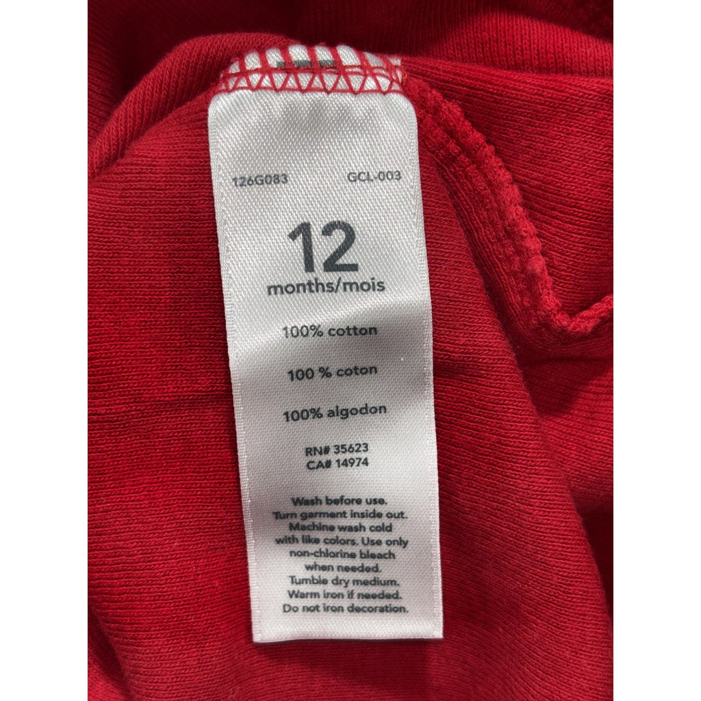 Carter's Baby Boy 12M 8 Piece Bundle Penguin Bodysuits Hoodie Pants Red Gray