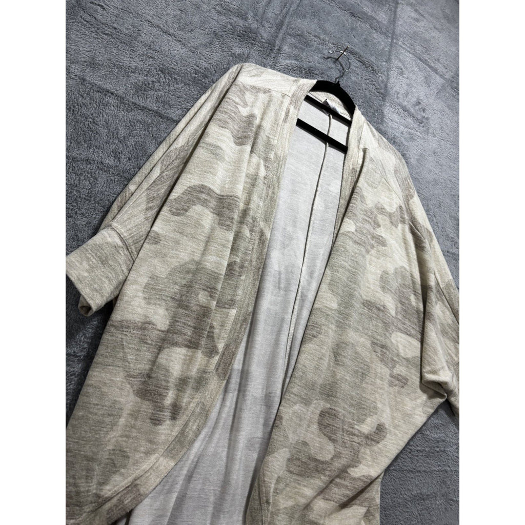 LuLaRoe Womens L Camo Open Front Cardigan Casual Cozy