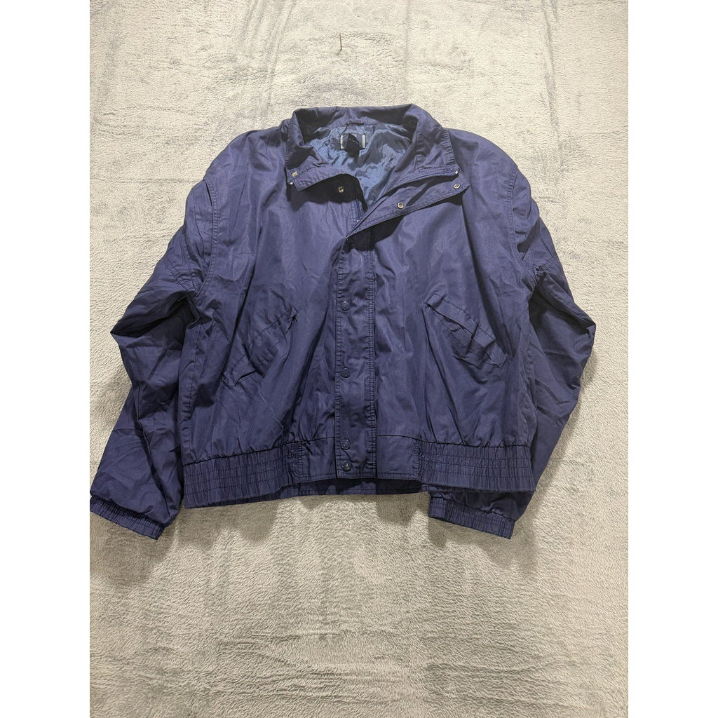 PGA Tour Mens L Navy Blue Windbreaker Jacket Golf Casual