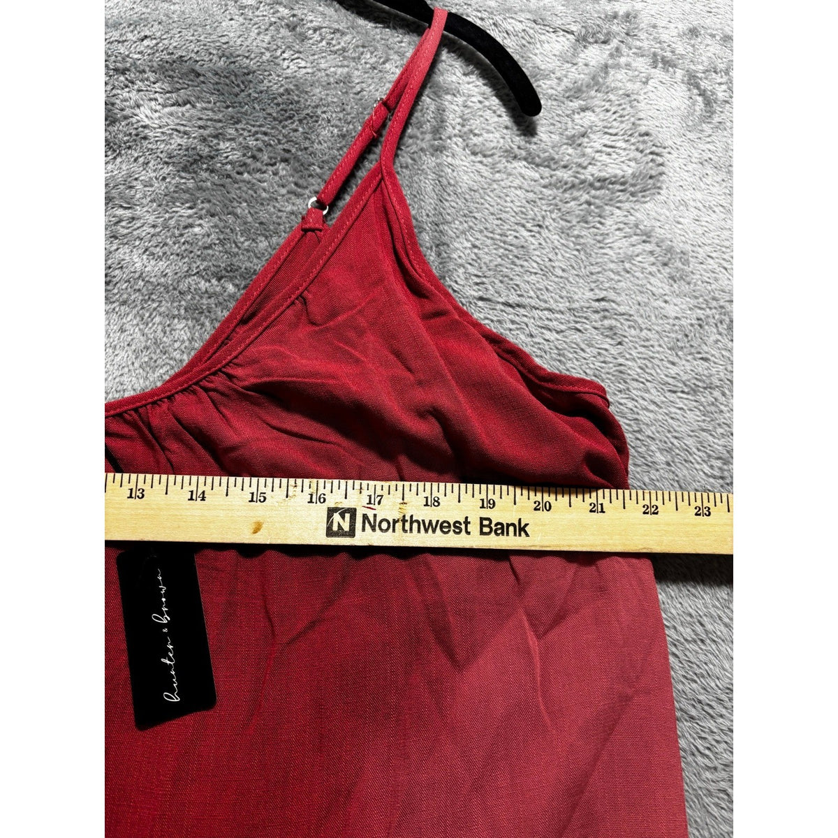 Hunter & Brown Womens S Rust Red Wide Leg Cami Jumpsuit Boho Casual Flowy NWT