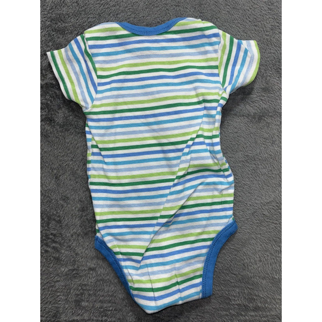 Gerber Baby Boy 3-9M 6 Piece Bundle Sleeper Bodysuits Green Blue Navy