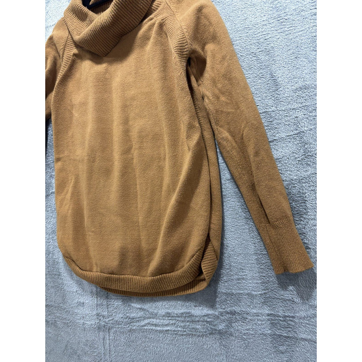 Time and Tru Womens XL (16-18) Caramel Brown Cowl Neck Sweater Pullover Cozy