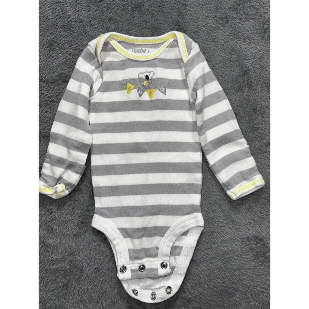 baby B'gosh Baby NB 5 Piece Bundle Hoodie Pants Bodysuits Yellow Gray