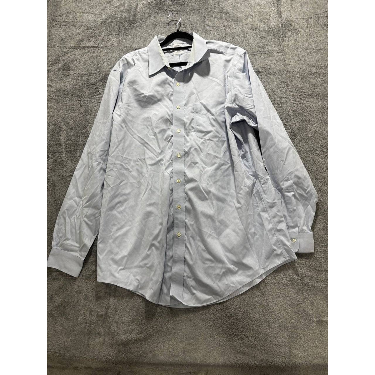 Brooks Brothers Mens 17 1/2-37 Light Blue Long Sleeve Button Up Dress Shirt