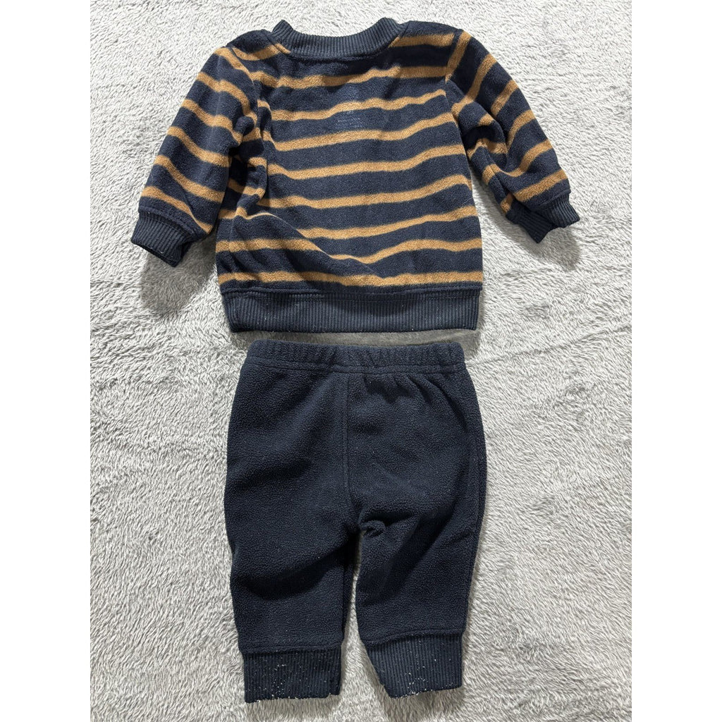 Carter's Baby Boy NB 6 Piece Bundle Sweatshirt Pants Bodysuits Sleeper Navy