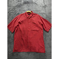 Bugatchi Men's Red Check Short Sleeve Shirt Size L