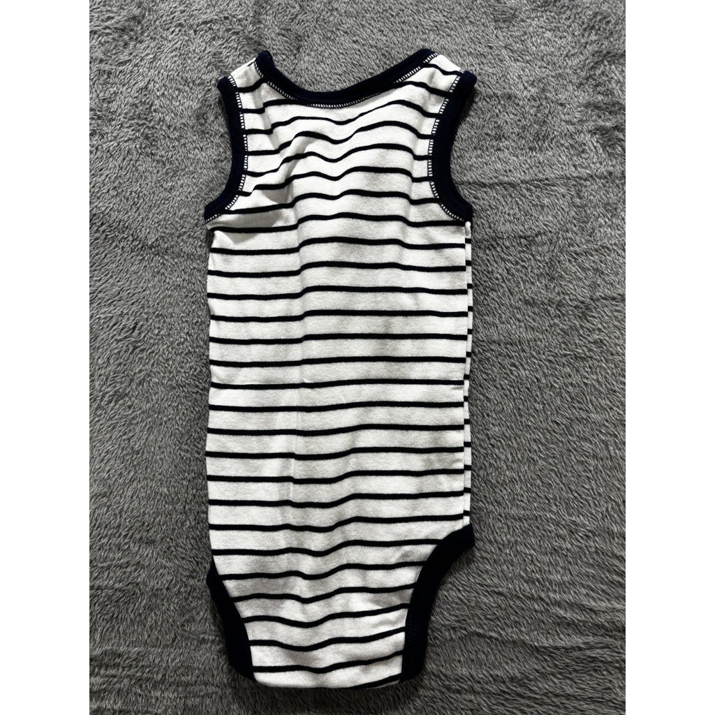 Carter's Baby 12M Whale Romper, Denim Shorts and 4 Bodysuits 6 Piece Bundle