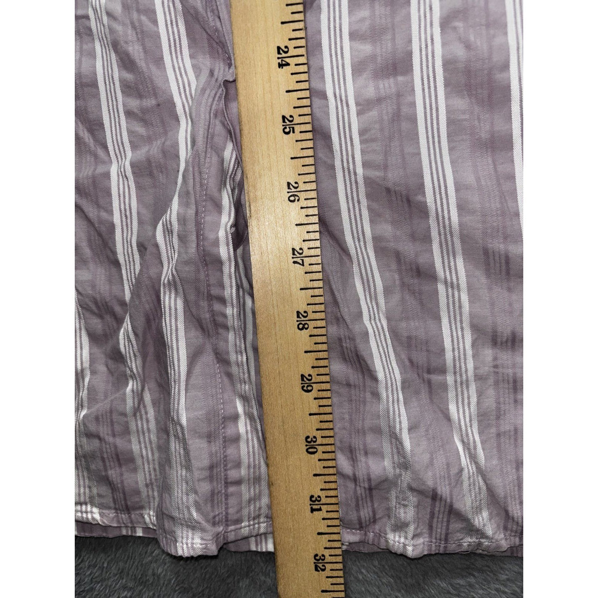 HUGO Hugo Boss Mens XL Mauve Gray Stripe Long Sleeve Button Up Dress Shirt