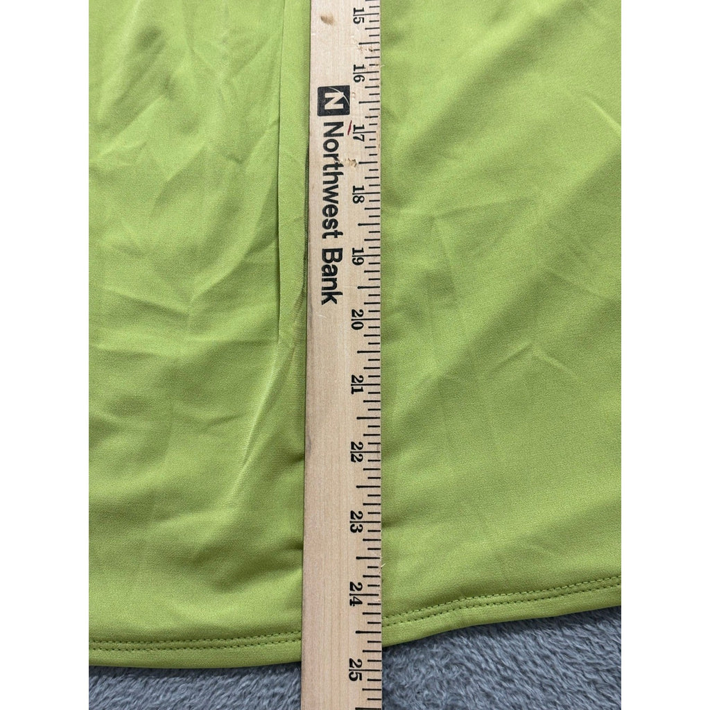 Jones Studio 16W Lime Green Sleeveless Pleated Neck Womens Tank Top Vintage NWT