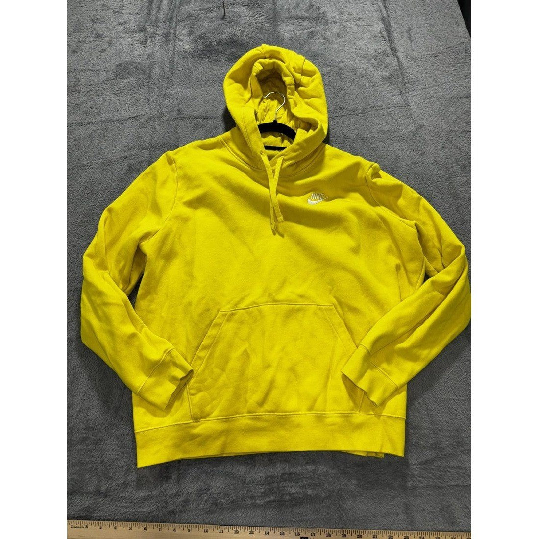 Nike Men's Yellow Swoosh Pullover Hoodie Size XL