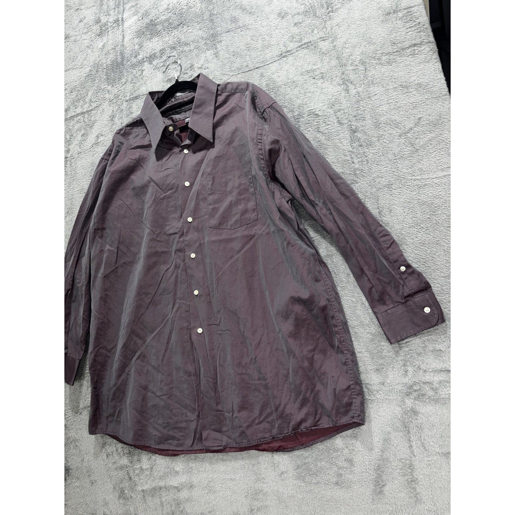 Forsyth of Canada Men's Plum Dress Shirt 17 1/2 R, photo 2 of 8