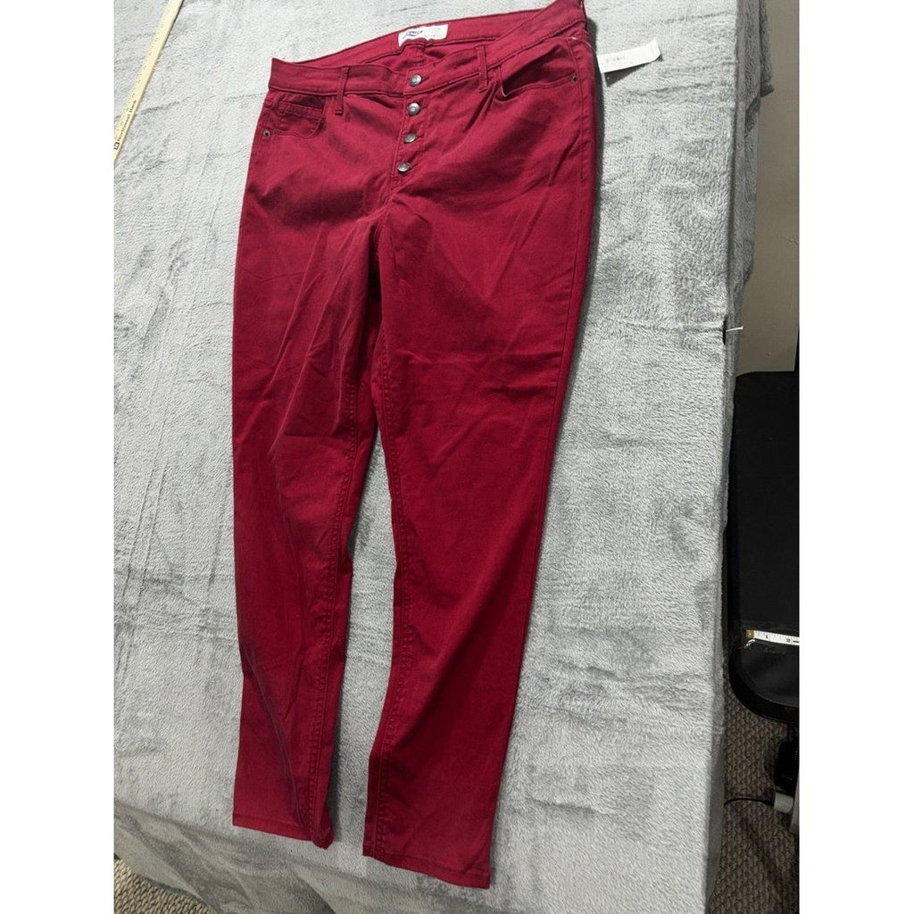 Old Navy Women's Burgundy Super Skinny Jeans Size 16, photo 2 of 11