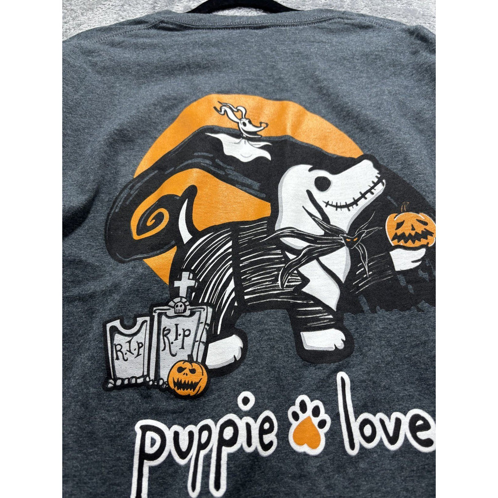 Gildan Men's Gray Puppie Love Halloween Tee Size L, photo 9 of 9