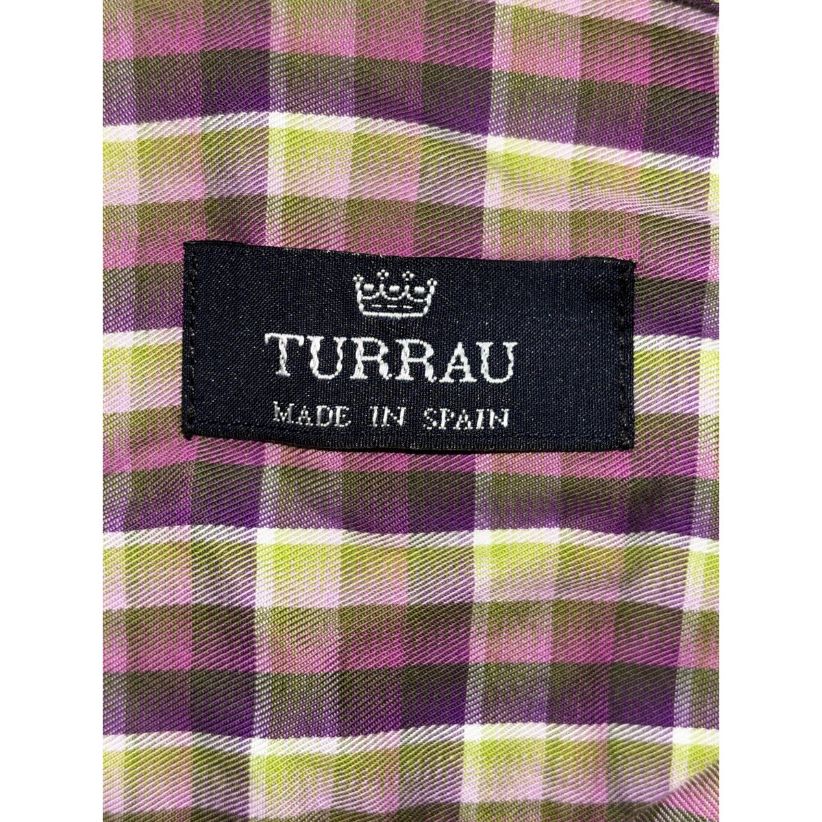 Turrau Men's Purple Green Plaid Shirt Size XL, photo 8 of 10