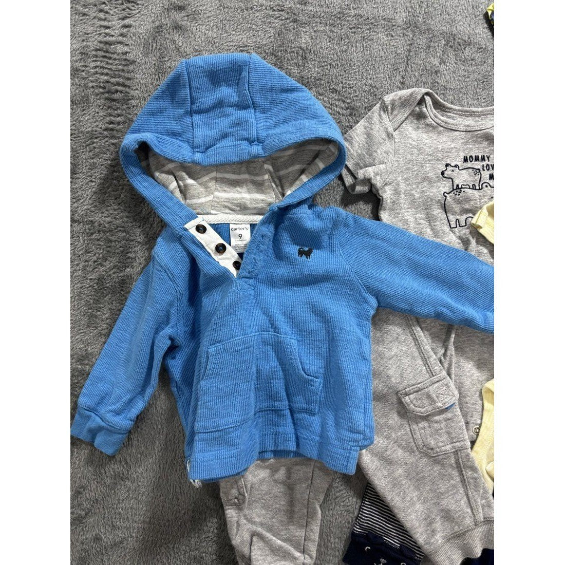 Carter's Baby Boy Hoodie Plaid Shirt Lot 7 Pcs 9M, photo 2 of 15