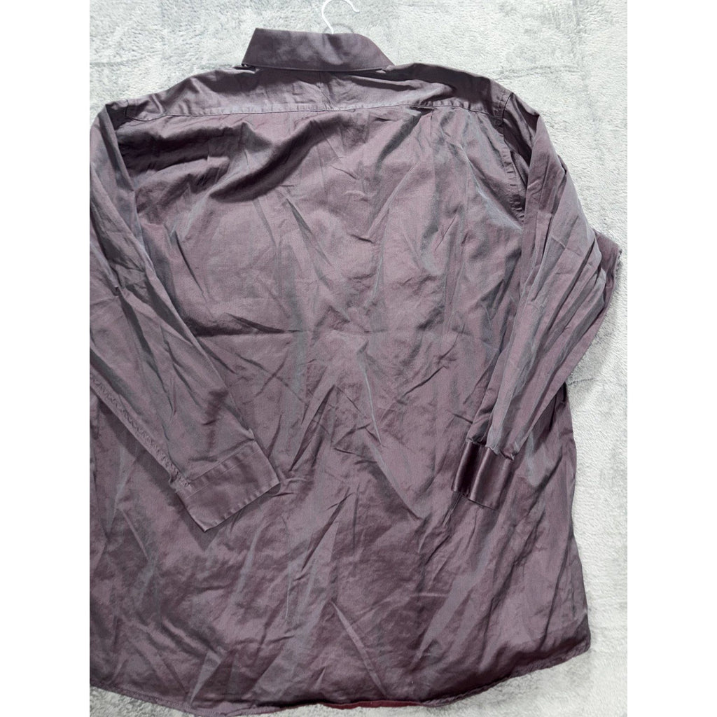 Forsyth of Canada Men's Plum Dress Shirt 17 1/2 R, photo 4 of 8