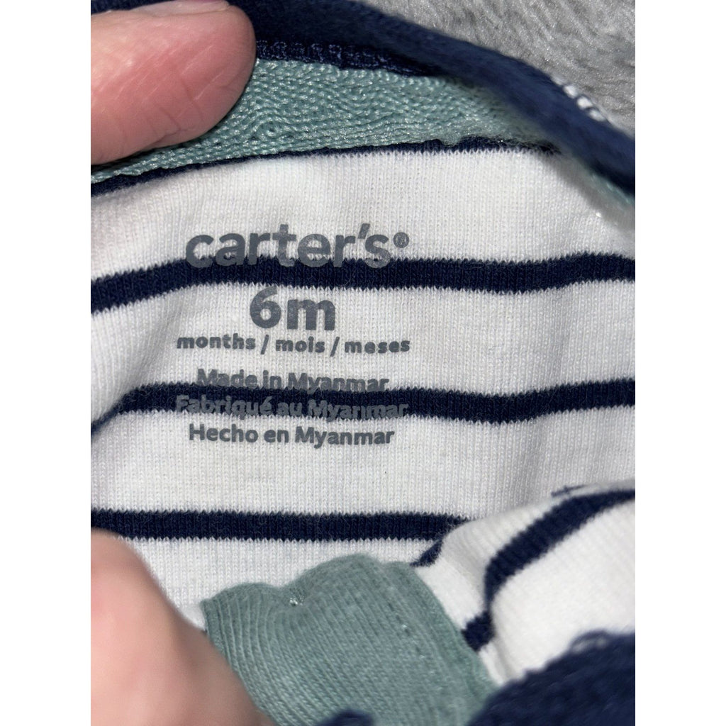Carter's Baby Boy 6M 6 Piece Bundle Sleeper Hoodie Romper Shorts Tee Pants