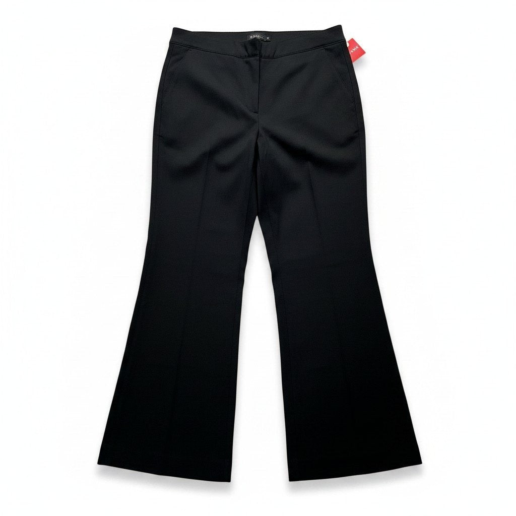 Spanx black kick flare pull on pants front