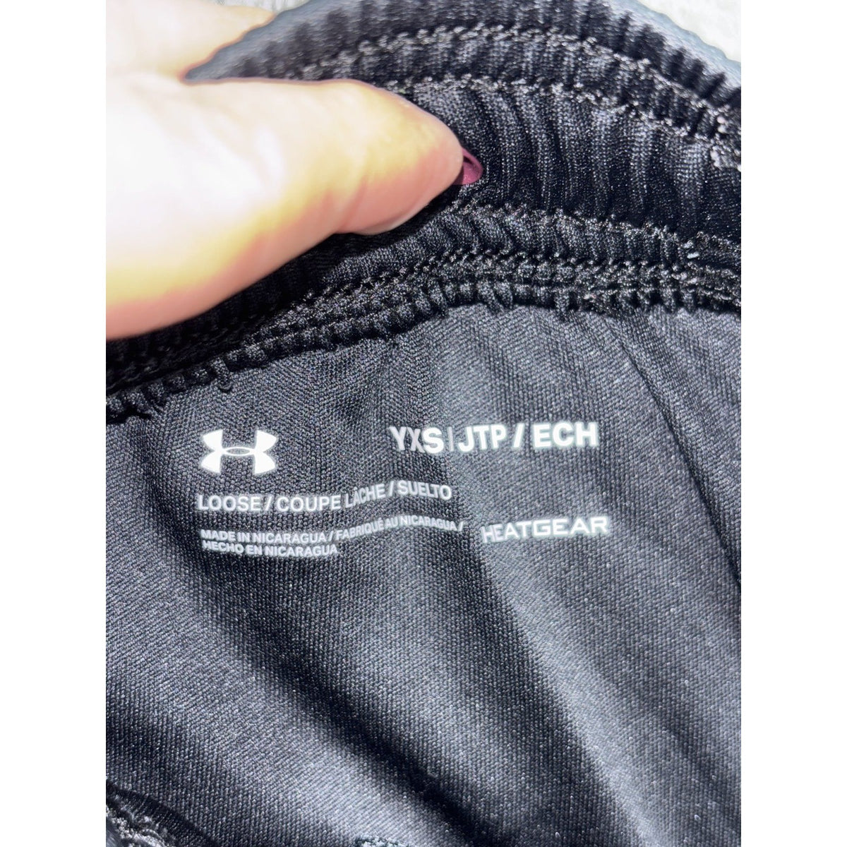Under Armour Youth XS S 6 Pc Black Gray Athletic Bundle Tops Shorts Leggings