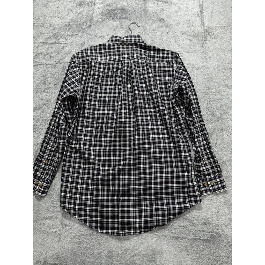 Brooks Brothers Men's Navy White Plaid Shirt Size S, photo 6 of 8