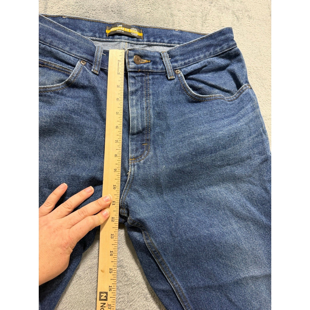 Lee 38x29 Blue Regular Fit Straight Leg Jeans Mens Denim Casual Vintage