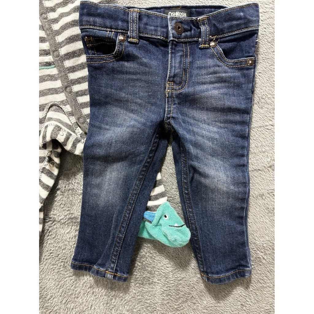 Baby Boy Monster Sleeper Jeans Lot 5 Pcs 9M, photo 8 of 12