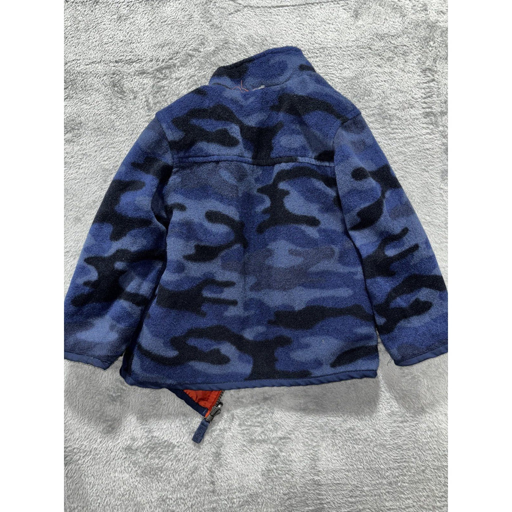 Carter's Toddler Boy 2T 3-in-1 Jacket Coat Navy Blue Camo Fleece Orange
