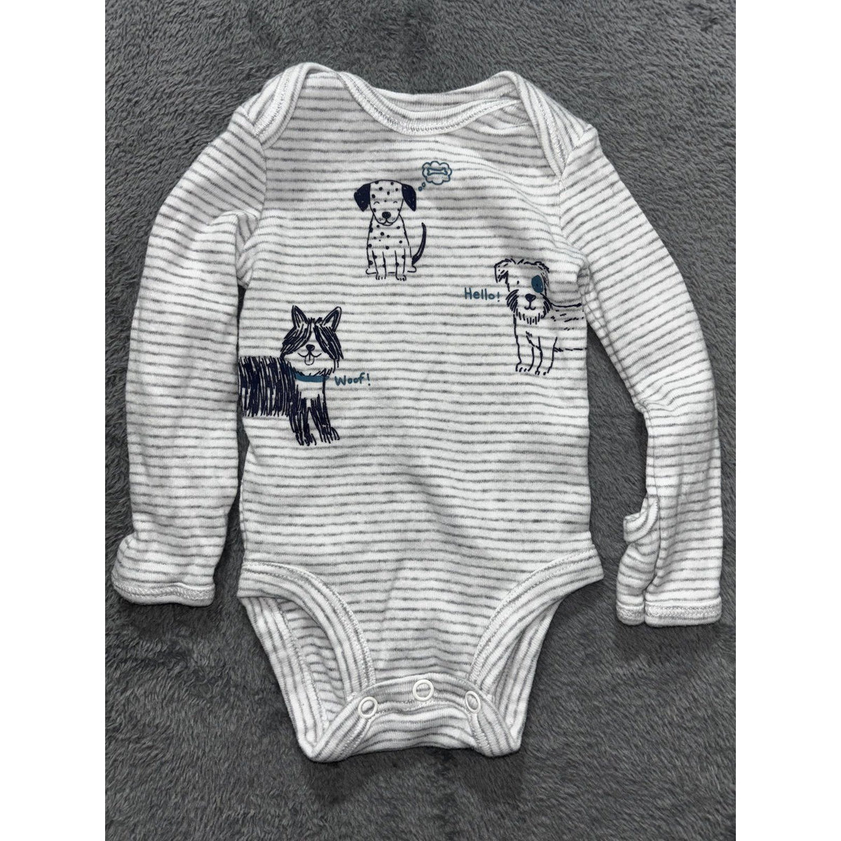 Carter's Baby Boy 3M 7 Piece Bundle Bodysuits Henley Pants Blue Brown Navy