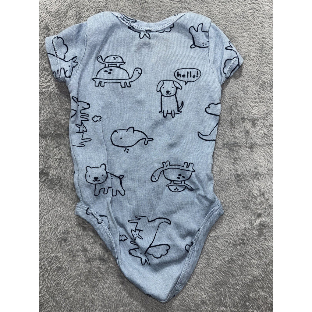 Carter's Baby Boy 3M 7 Piece Bundle Bodysuits Henley Pants Blue Brown Navy