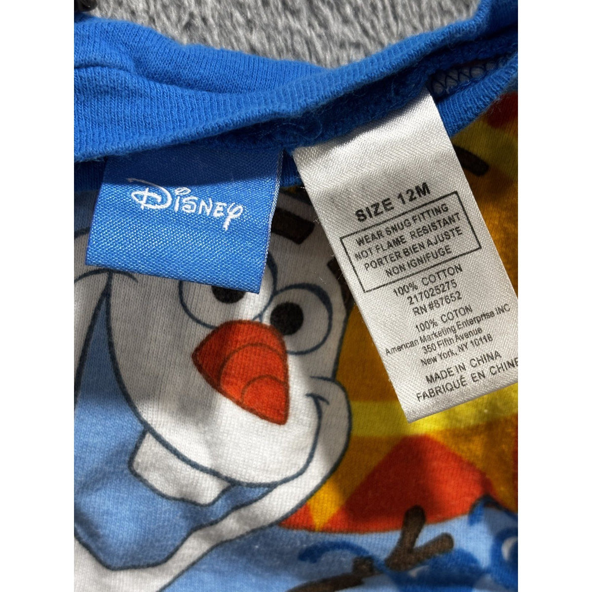 Disney Carter's Baby 12M 4 Set Bundle Frozen Olaf Pajamas Polar Bear Santa