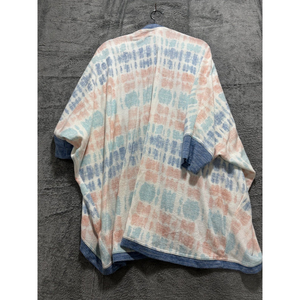 LuLaRoe Womens L Tie Dye Open Front Cardigan Casual Boho